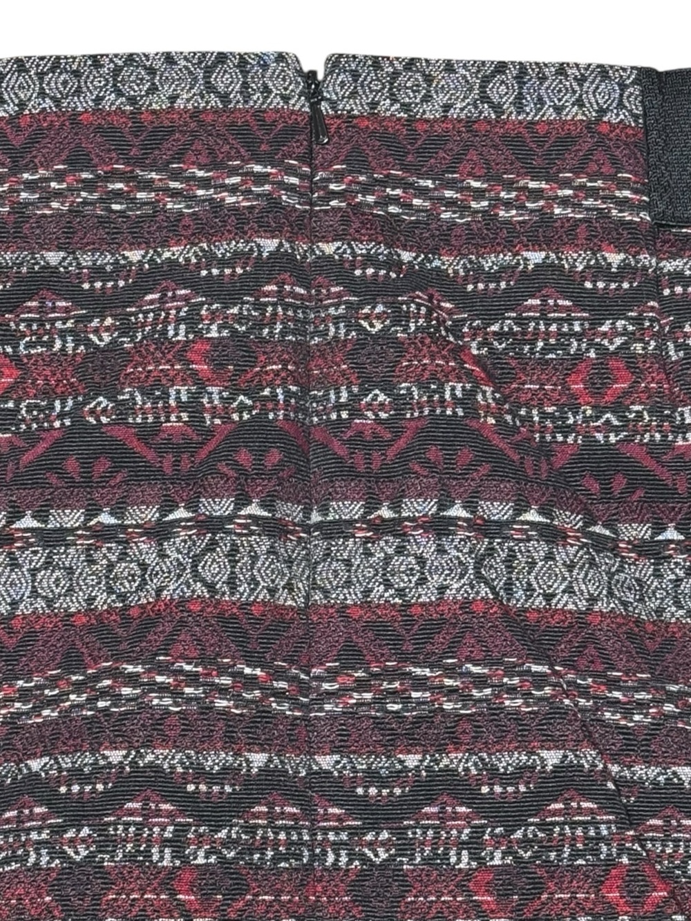 J JILL Tapestry Jacquard Pencil Skirt MP Black/Burgundy $79 Retail NWOT - Picture 10 of 13